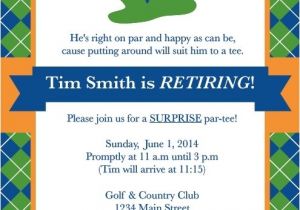 Golf Retirement Party Invitations Golf Party Invitations Template Resume Builder