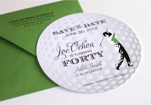 Golf themed Party Invitations 40th Birthday Golf themed Invitations Embellished
