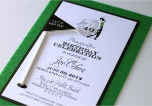 Golf themed Party Invitations Embellished Paperie 40th Birthday Golf themed Invitations