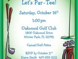 Golf themed Party Invitations Golf Party Invitation