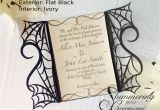 Goth Wedding Invitations Gothic Spider Web Gate Invitation Shimmering Ceremony