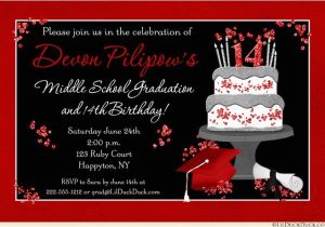 Graduation and 18th Birthday Party Invitations Celebration Cake Graduation Card Cap Invitation Diploma