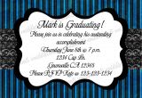 Graduation and Birthday Party Invitations Blue Graduation Birthday Party Invitation Print Your Own 5×7