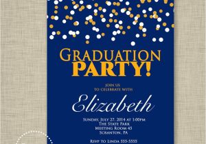 Graduation and Birthday Party Invitations Confetti 2017 Graduation Party Birthday Party Invitation Gold