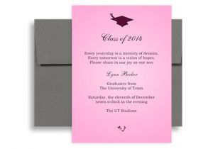 Graduation Celebration Invitation Wording 2018 Wording Example Graduation Party Invitation 5×7 In