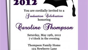 Graduation E Invitations Graduation Party or Announcement Invitation Printable or