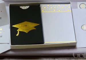 Graduation Invitation Kits Graduation Cap Deluxe Invitation Kit Gold Foil Set 24