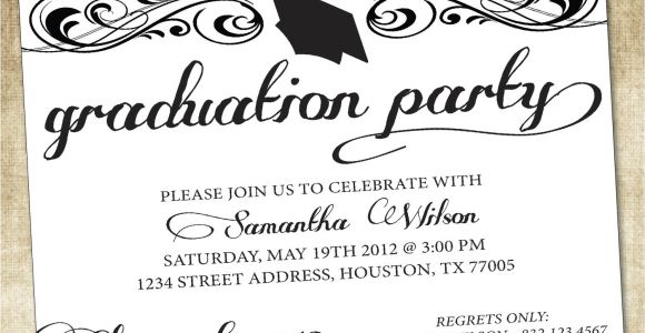 Graduation Invitation Party Wording Unique Ideas for College Graduation Party Invitations