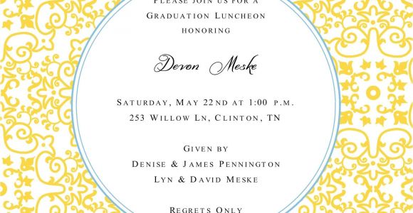 Graduation Luncheon Invitation Wording Graduation Invitation Lunch Just B Cause