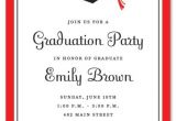 Graduation Party Invitation Borders Graduation Invitations Graduation Red Border Graduation