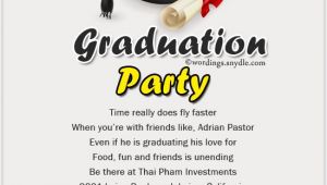 Graduation Party Invitation Examples Graduation Party Invitation Wording Wordings and Messages