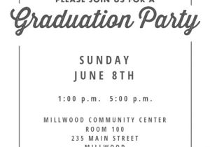 Graduation Party Invitation Template Ribbon Graduation Graduation Party Invitation Template