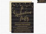 Graduation Party Invitations for Two Gold Glitter Graduation Party Invitation Printable Graduation