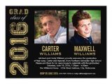 Graduation Party Invitations for Two Graduation Party Invitation Two Graduates Zazzle