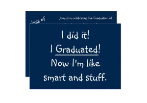 Graduation Party Invitations for Two I Graduated Funny Graduation Party Invitation Card Zazzle Ca