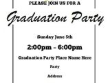 Graduation Party Invitations Word Templates Free Graduation Party Invitation Templates for Word