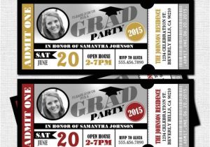 Graduation Party Ticket Invitations Graduation Party Ticket Invitations Class Of 2016 Grad