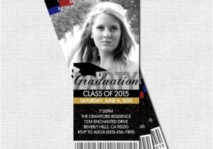 Graduation Party Ticket Invitations Graduation Party Ticket Invitations or Announcement by
