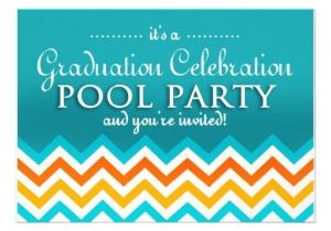 Graduation Pool Party Invitation Ideas Blue Graduation Pool Party Invitations