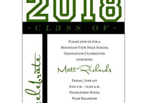Graduation Wording for Invites Class Of Celebration Green Graduation Invitations Paperstyle