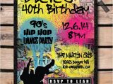 Graffiti Birthday Invitations 80 S 90 S Hip Hop Graffiti Birthday Invitations by