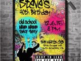 Graffiti Birthday Invitations Free 80 39 S 90 39 S Hip Hop Graffiti Birthday Invitations by