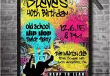 Graffiti themed Birthday Invitations 80 S 90 S Hip Hop Graffiti Birthday Invitations by