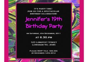 Graffiti themed Birthday Invitations Women Graffiti Birthday Invitation