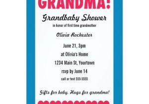Grandma Baby Shower Invitations Grandma Grandbaby Shower with Hearts Invitations