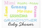 Grandma Baby Shower Invitations Grandmother Baby Shower Invitation