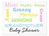Grandma Baby Shower Invitations Grandmother Baby Shower Invitation