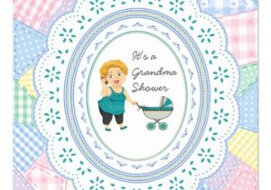 Grandma Baby Shower Invitations Pastel Quilt Grandma Baby Shower 5 25×5 25 Square Paper