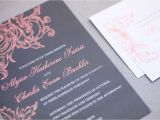 Gray and Coral Wedding Invitations Marrymoment Blog Modern Wedding Invitations and Weddi On