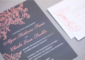 Gray and Coral Wedding Invitations Marrymoment Blog Modern Wedding Invitations and Weddi On