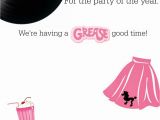 Grease Party Invites Free 50 39 S Grease theme Invitation with Instructions to