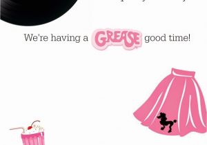 Grease Party Invites Free 50 39 S Grease theme Invitation with Instructions to