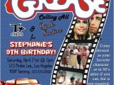 Grease Party Invites Grease 50s Fifties sock Hop Dance Birthday Party