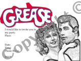 Grease Party Invites Grease Party Invitation Instant Download 1980s Retro Invite