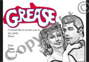 Grease Party Invites Grease Party Invitation Instant Download 1980s Retro Invite
