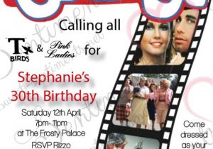 Grease Party Invites Grease themed Birthday Party Invitations Home Party