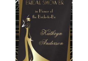 Great Gatsby Bridal Shower Invitations Classic Gatsby Deco Bridal Shower Invitation 5 Quot X 7