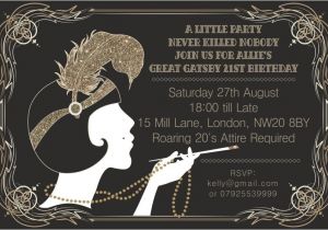 Great Gatsby Holiday Party Invitations 10 X Great Gatsby Personalised Birthday Party Invitations