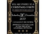Great Gatsby Holiday Party Invitations Gatsby Classic Deco Christmas Party Invitations Paperstyle