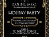 Great Gatsby Holiday Party Invitations Gatsby Holiday Party Invitation Black Gold Christmas Party