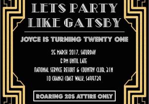 Great Gatsby Holiday Party Invitations Party Invitation Templates Great Gatsby Party Invitations