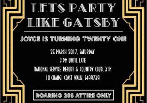 Great Gatsby Party Invitation Template Free Great Gatsby Party Invitation Great Gatsby Party Party
