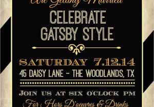 Great Gatsby Party Invitation Wording Printable Great Gatsby Invitation
