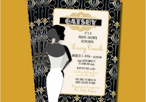 Great Gatsby themed Bridal Shower Invitations Etsy Creative Stationary Great Gatsby Bridal Shower