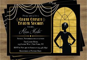 Great Gatsby themed Bridal Shower Invitations Great Gatsby Invitation Gatsby Bridal Shower Invitation