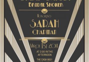 Great Gatsby themed Bridal Shower Invitations Items Similar to Great Gatsby Invitations